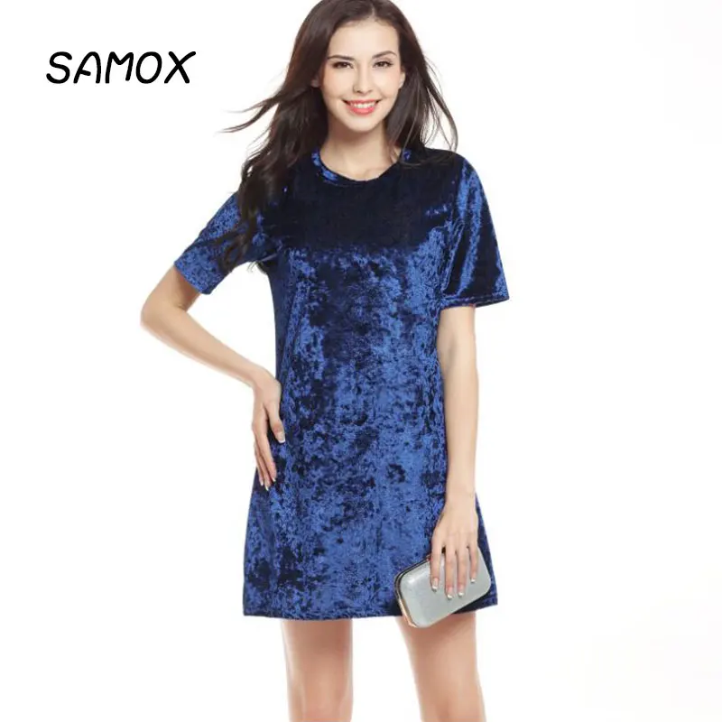 JSMY 2019 New Summer Fashion Women Swan Silk Velvet Loose Round Neck Short Sleeve Dress
JSMY 2019 New Summer Fashion Women Swan Silk Velvet Loose Round Neck Short Sleeve Dress