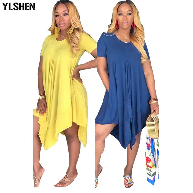 2019 Plus Size Sexy Summer Solid Beach Dress Casual O-neck Night Club Party Mini Dresses Vintage Loose Boho Dress Robe Femme
2019 Plus Size Sexy Summer Solid Beach Dress Casual O-neck Night Club Party Mini Dresses Vintage Loose Boho Dress Robe Femme
