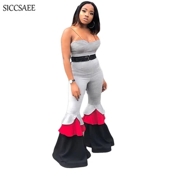 Ruffles Bell Bottom Pants Rompers Womens Jumpsuit Sexy One Piece Overalls Wide Leg Mono Mujer Backless Bodysuit Fall Club Wear
Ruffles Bell Bottom Pants Rompers Womens Jumpsuit Sexy One Piece Overalls Wide Leg Mono Mujer Backless Bodysuit Fall Club Wear