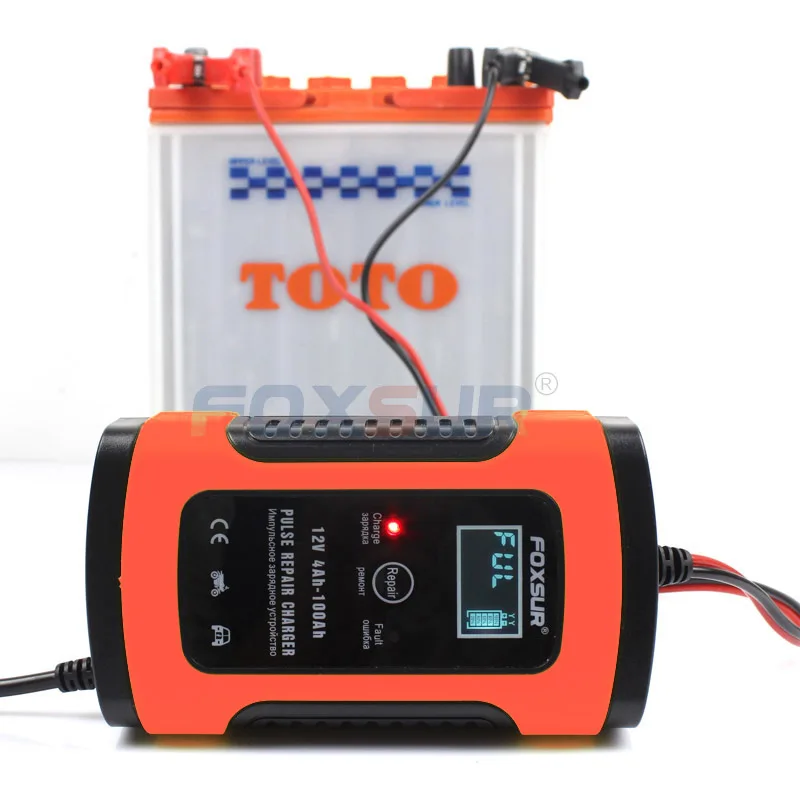 FOXSUR 12V Motorcycle & Car Automatic Intelligent Battery Charger, EFB AGM GEL Pulse Repair Battery Charger with LCD Display
FOXSUR 12V Motorcycle & Car Automatic Intelligent Battery Charger, EFB AGM GEL Pulse Repair Battery Charger with LCD Display