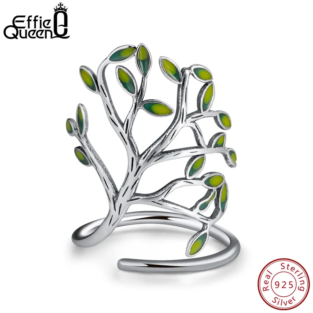 Effie Queen 925 Sterling Silver Rings Women Green Tree Branch Design Adjustable Tree Of Life Wedding Jewelry Party Gifts BR90
Effie Queen 925 Sterling Silver Rings Women Green Tree Branch Design Adjustable Tree Of Life Wedding Jewelry Party Gifts BR90