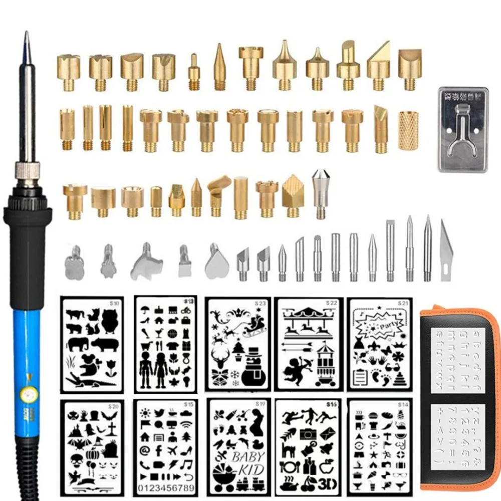68pcs Wood Burning Kit Creative Woodburner Set with Adjustable Temperature Soldering Pyrography Wood Burning Pen, Embossing
68pcs Wood Burning Kit Creative Woodburner Set with Adjustable Temperature Soldering Pyrography Wood Burning Pen, Embossing