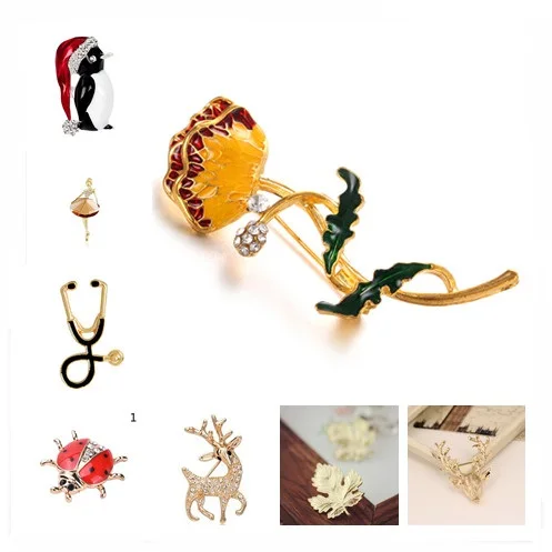 Enamel Crystal Flower Animal Brooch Sika Deer Ladybug Cat Girl Leaf Pin For Women Girl Scarf Suit Collar Lapel Pin Jewelry Gift
Enamel Crystal Flower Animal Brooch Sika Deer Ladybug Cat Girl Leaf Pin For Women Girl Scarf Suit Collar Lapel Pin Jewelry Gift