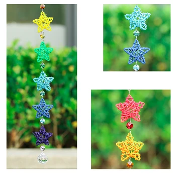 H&D Chakra Crystal Hanging Suncatcher Ornament - Handmade Star Chandelier Prism Ball Pendant Fengshui Home Garden Decor Gifts 
H&D Chakra Crystal Hanging Suncatcher Ornament - Handmade Star Chandelier Prism Ball Pendant Fengshui Home Garden Decor Gifts