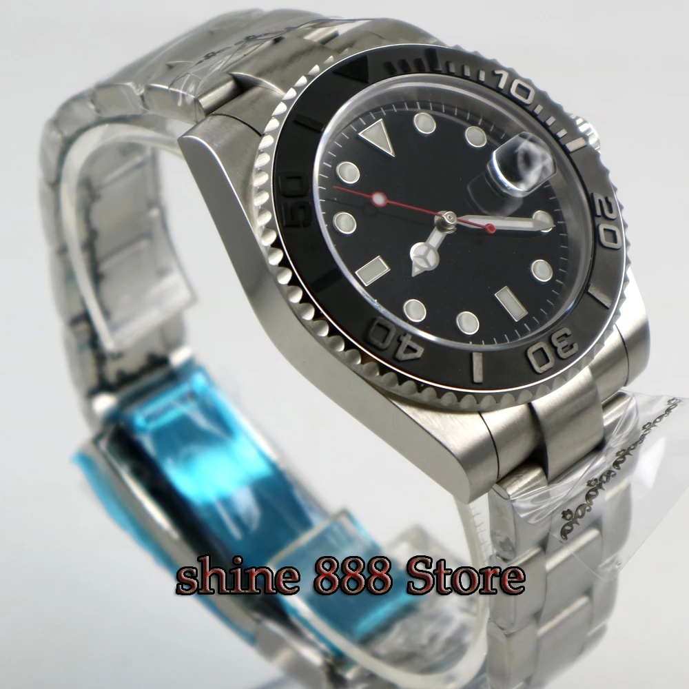 High quality BLIGER 40mm black dial ceramic bezel date magnifier luminous automatic movement men's watch wristwatch men
High quality BLIGER 40mm black dial ceramic bezel date magnifier luminous automatic movement men's watch wristwatch men