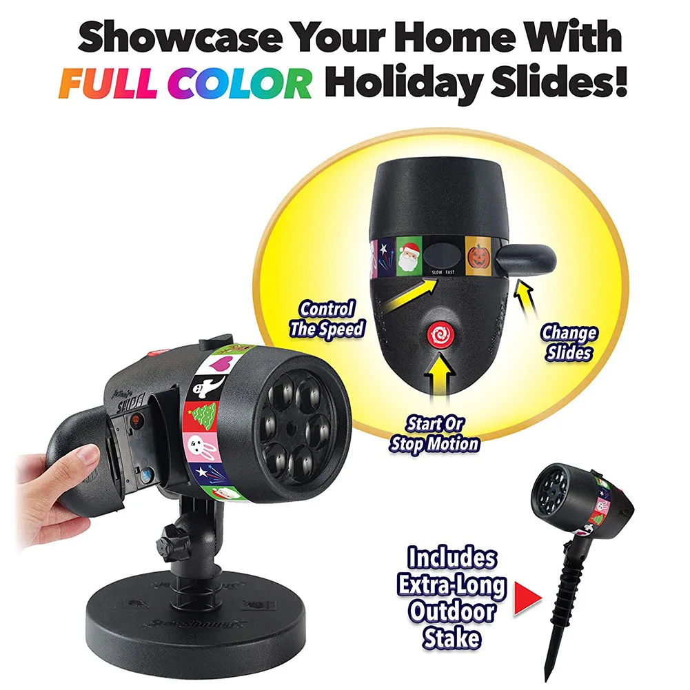 Star Projector Light +12 Full Color Slides for Xmas Halloween Holiday Party --M25
Star Projector Light +12 Full Color Slides for Xmas Halloween Holiday Party --M25