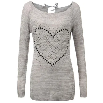Autumn Winter Women Heart Sweater Sexy Off Shoulder Bowknot Rhinestone Blouse Knitted Pullover 
Autumn Winter Women Heart Sweater Sexy Off Shoulder Bowknot Rhinestone Blouse Knitted Pullover