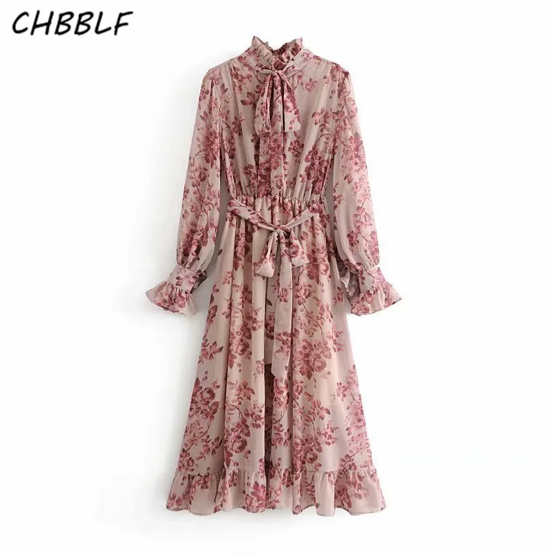 CHBBLF women chic print dress flare sleeve ruffled collar bow tie sashes female casual pleated dresses vestidos DFJ6585
CHBBLF women chic print dress flare sleeve ruffled collar bow tie sashes female casual pleated dresses vestidos DFJ6585