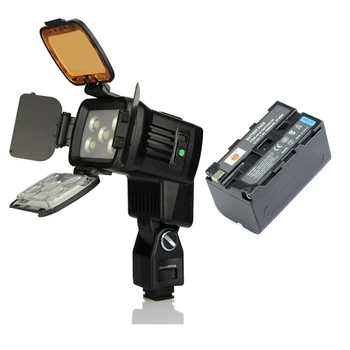 

DSTE VL002A 5-LED Video Light + NP-F750 Battery for SONY DSLR Camera Camcorder DV Dimmable LAMP 4500K/3200K