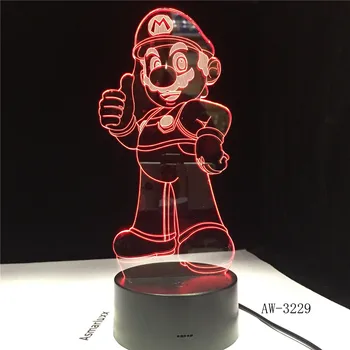 Mario 3D LED table night light usb Table Lamp Color Change Lampen Child NightLight USB Flexible lampe Luminaria Lamparas AW-3229
Mario 3D LED table night light usb Table Lamp Color Change Lampen Child NightLight USB Flexible lampe Luminaria Lamparas AW-3229