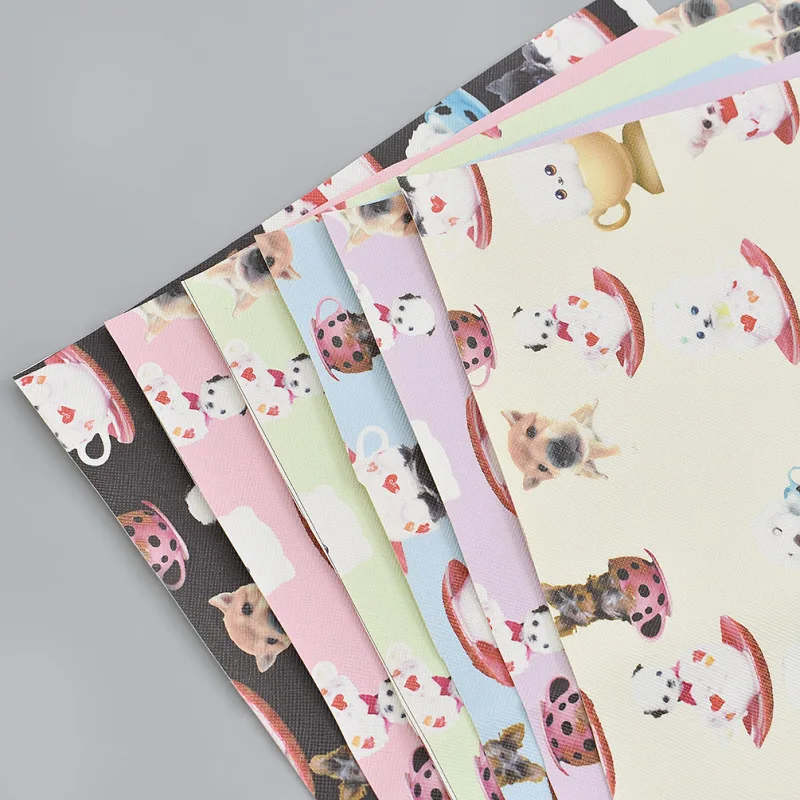 A4 21x29cm Artificial Faux Leather Fabric Printed Cartoon Cat Dog Patchwork Fabric Bows DIY Home Decoration
A4 21x29cm Artificial Faux Leather Fabric Printed Cartoon Cat Dog Patchwork Fabric Bows DIY Home Decoration