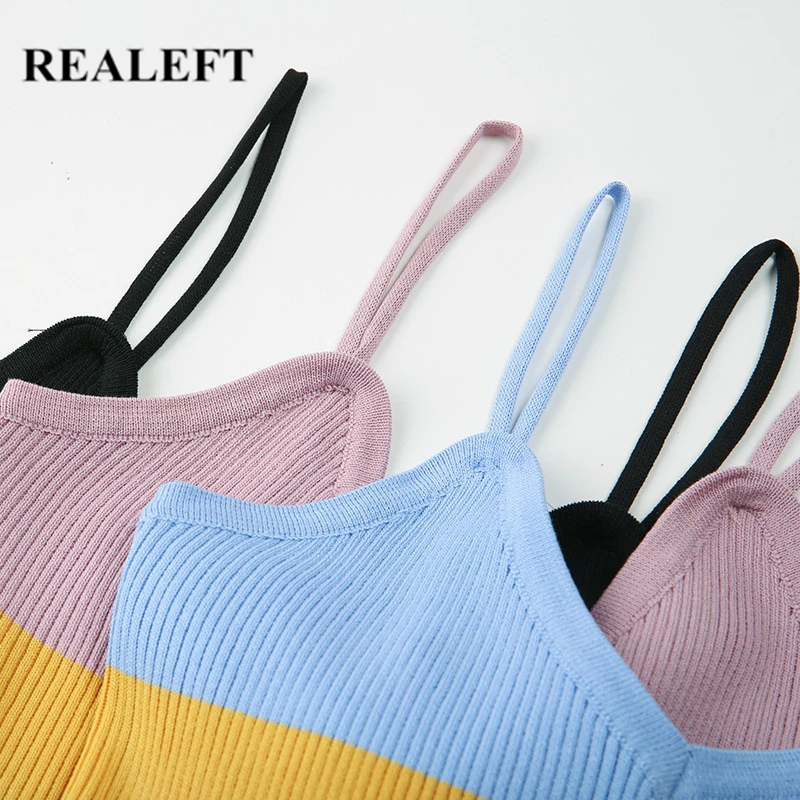 REALEFT 2019 Spring Summer Short Knitted Camis New Arrival Solid Simple Casual Rainbow Striped Sexy Crop Tops for Womens
REALEFT 2019 Spring Summer Short Knitted Camis New Arrival Solid Simple Casual Rainbow Striped Sexy Crop Tops for Womens