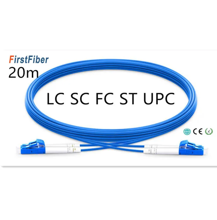 20 м LC/SC/FC/ST UPC бронированный соединительный кабель дуплексный 2-жильный