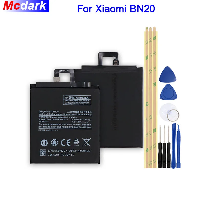 Mcdark 2860mAh BN20 Smartphone Battery For Xiaomi Mi 5C M5C Mi5C phone Batterie Bateria Accumulator 2860mAh+Tools
Mcdark 2860mAh BN20 Smartphone Battery For Xiaomi Mi 5C M5C Mi5C phone Batterie Bateria Accumulator 2860mAh+Tools