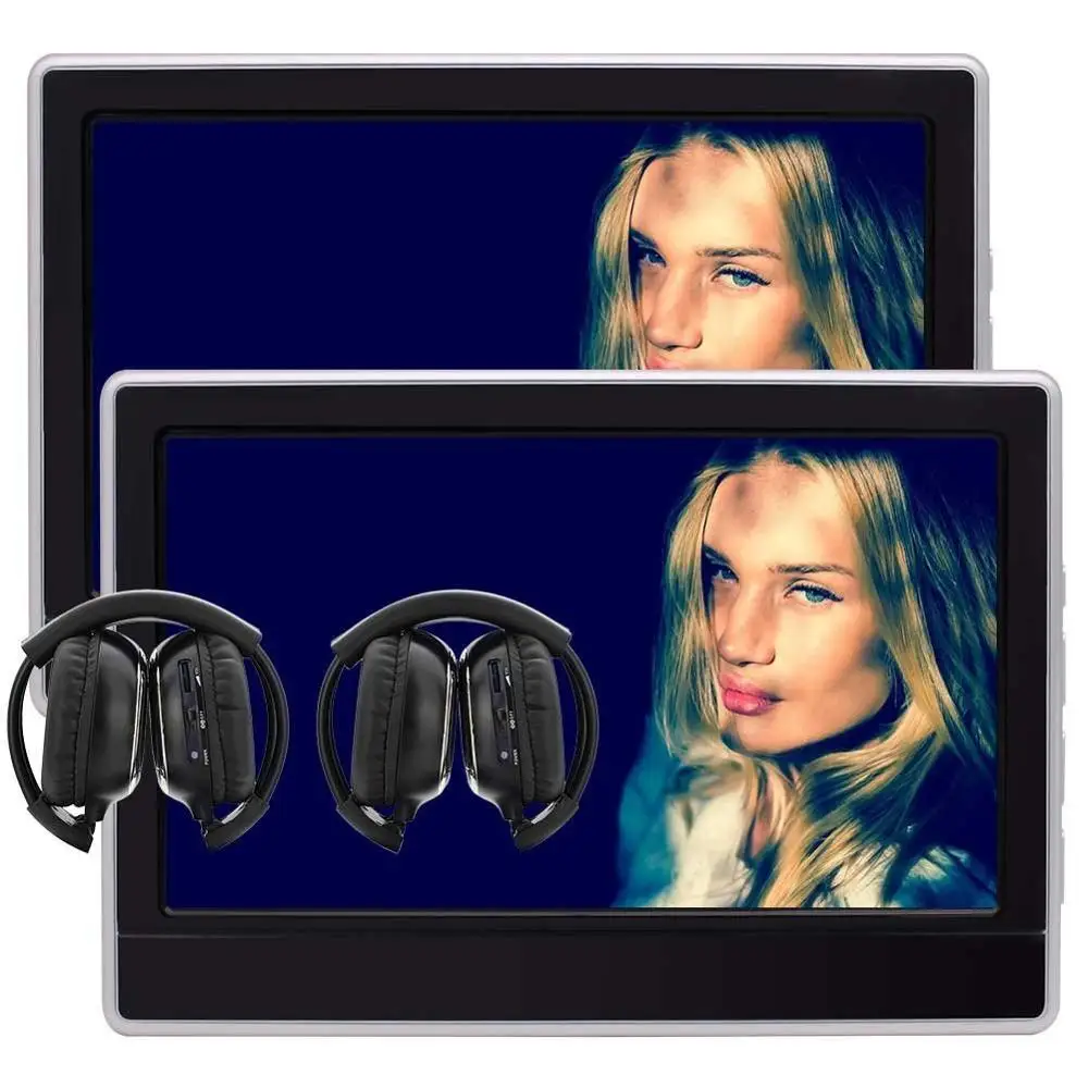 Pair of Headrest DVD Player HD 11.6 inch Digital Screen Car Monitor Remote Control AV In USB/SD HDMI Port Wireless IR Headphones
Pair of Headrest DVD Player HD 11.6 inch Digital Screen Car Monitor Remote Control AV In USB/SD HDMI Port Wireless IR Headphones