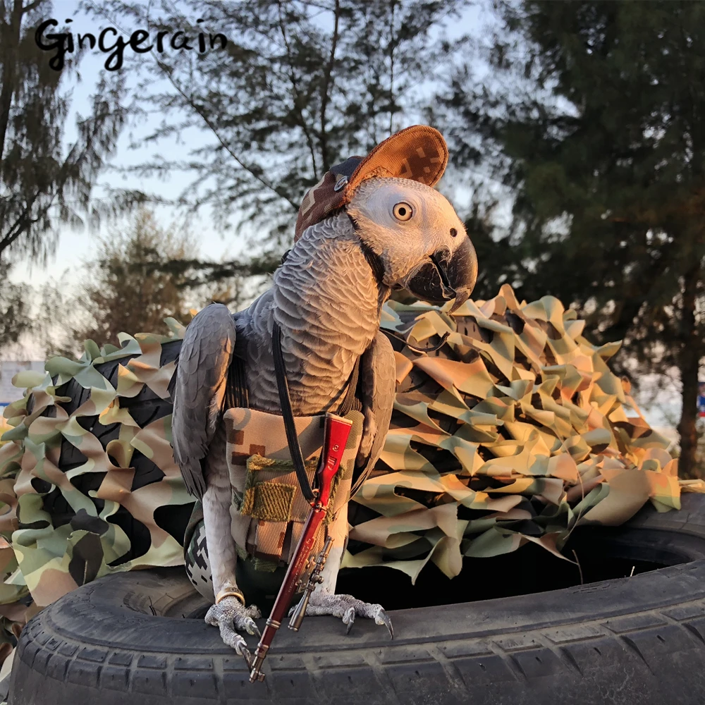 Gingerain одежда с птицами подгузники для попугаев зеленый пуленепробиваемый жилет