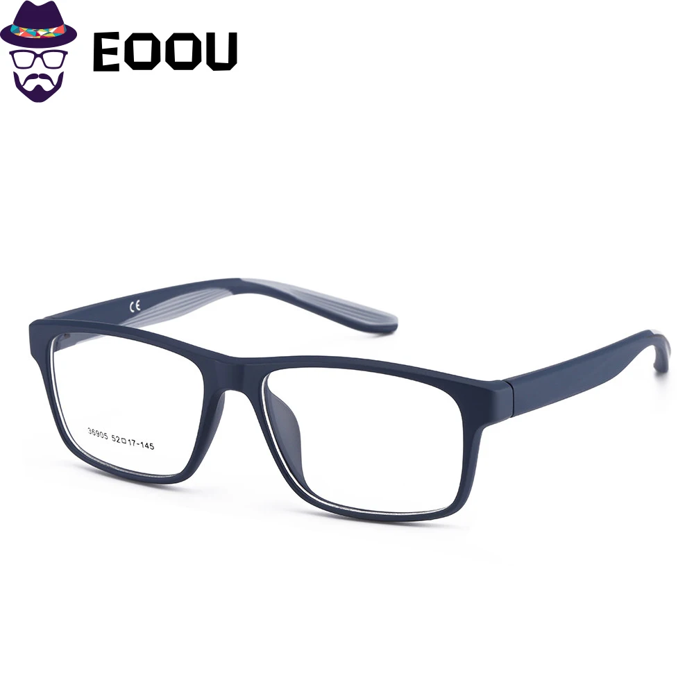 EOOUOOE Мужские квадратные TR90 оптические очки оправа мужские по рецепту Gafas