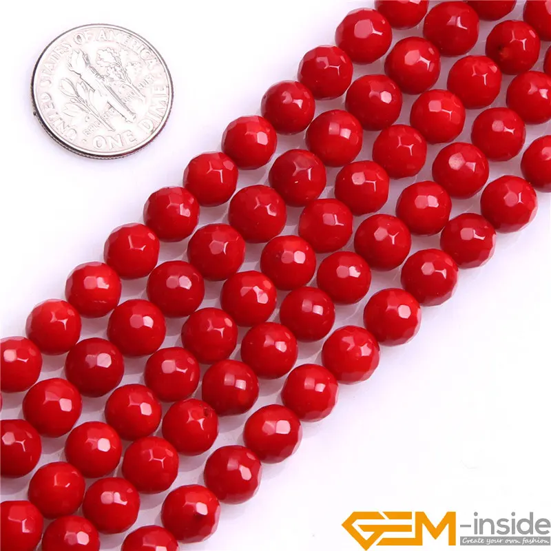 Round Faceted Red Coral Beads Dayed Color DIY Beads For Jewelry Making Beads For Bracelet Making Strand 15" Free Shipping
Round Faceted Red Coral Beads Dayed Color DIY Beads For Jewelry Making Beads For Bracelet Making Strand 15" Free Shipping
