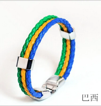 50% discount Unisex national flag brazil italy france Surfer style leather rope bracelet friendship Wristband bangle gift
50% discount Unisex national flag brazil italy france Surfer style leather rope bracelet friendship Wristband bangle gift