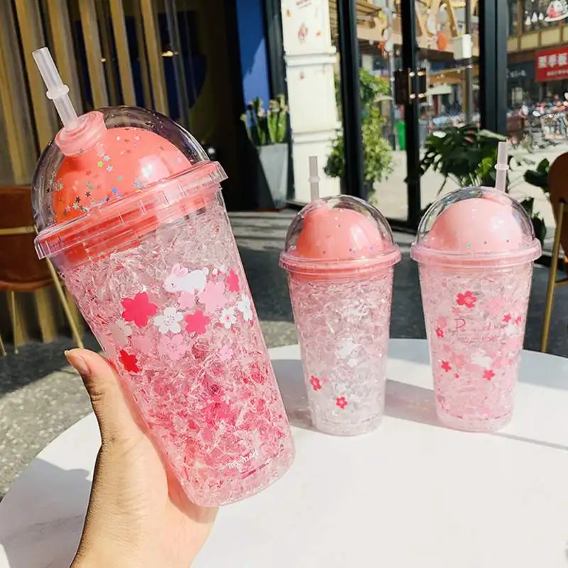 Cherry Blossom Sequins Rabbit Cold Water Bottle Portable Refrigeration Water Bottles Portable Water Cup with Straw for Girls
Cherry Blossom Sequins Rabbit Cold Water Bottle Portable Refrigeration Water Bottles Portable Water Cup with Straw for Girls
