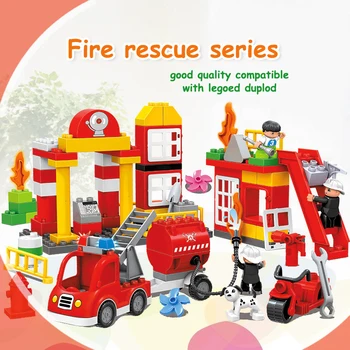 HM067 86PCS Large particle building blocks DIY toys Early Learning Fire rescue series bricks compatible with dduplo Blocks
HM067 86PCS Large particle building blocks DIY toys Early Learning Fire rescue series bricks compatible with dduplo Blocks