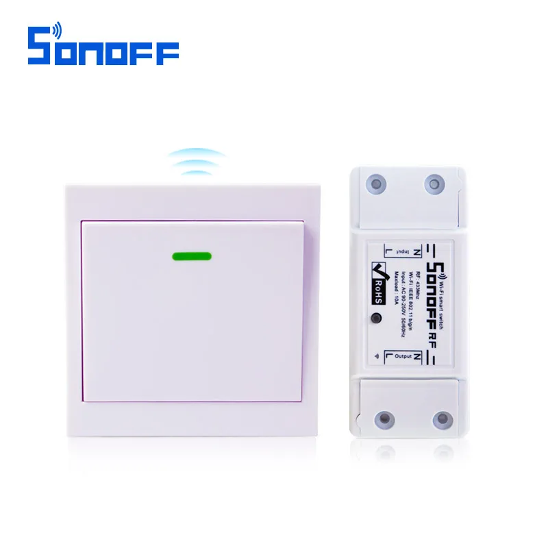 Смарт переключатель Sonoff RF WiFi 433 мгц радиочастотный приемник 86 настенная панель