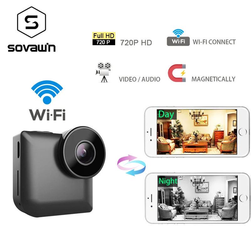 Мини ip камера Wifi 720 p для улицы HD спорт ночное видение DVR DV беспроводная P2P