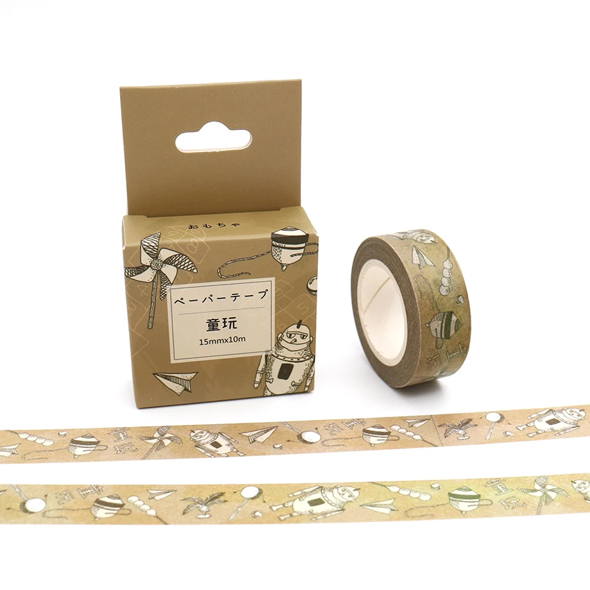15mm*10m Box Package Kawaii Childhood Toy Washi Tape Excellent Quality Colorful Paper Masking Tape DIY Decorative Tapes
15mm*10m Box Package Kawaii Childhood Toy Washi Tape Excellent Quality Colorful Paper Masking Tape DIY Decorative Tapes
