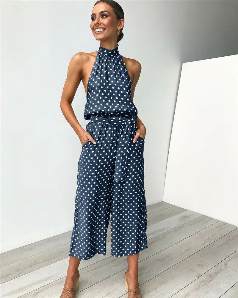 Fashion Women's Jumpsuit Romper Bodycon Playsuit Clubwear Party Polka Dot Sexy Halter Jumpsuits Leotard
Fashion Women's Jumpsuit Romper Bodycon Playsuit Clubwear Party Polka Dot Sexy Halter Jumpsuits Leotard