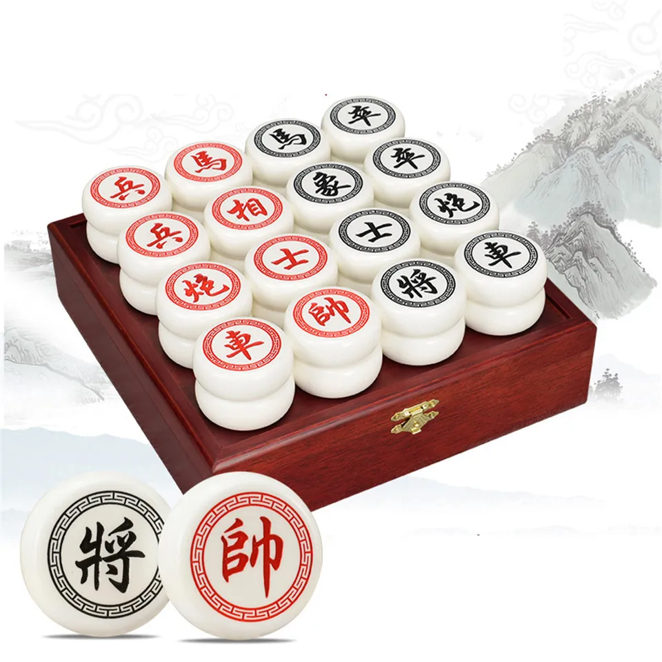Chinese Chess Wooden Box 32Pcs/Set Old Game of Go Xiang Qi International Checkers Folding Toy Gifts No Magnetic BSTFAMLY C099
Chinese Chess Wooden Box 32Pcs/Set Old Game of Go Xiang Qi International Checkers Folding Toy Gifts No Magnetic BSTFAMLY C099