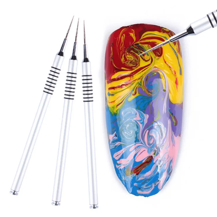 2019 New Nail Art Lines Painting Pen Brush Metal Gold Gel UV Polish Tips Flower 3D Design Manicure Pedicure Drawing DIY Tool
2019 New Nail Art Lines Painting Pen Brush Metal Gold Gel UV Polish Tips Flower 3D Design Manicure Pedicure Drawing DIY Tool