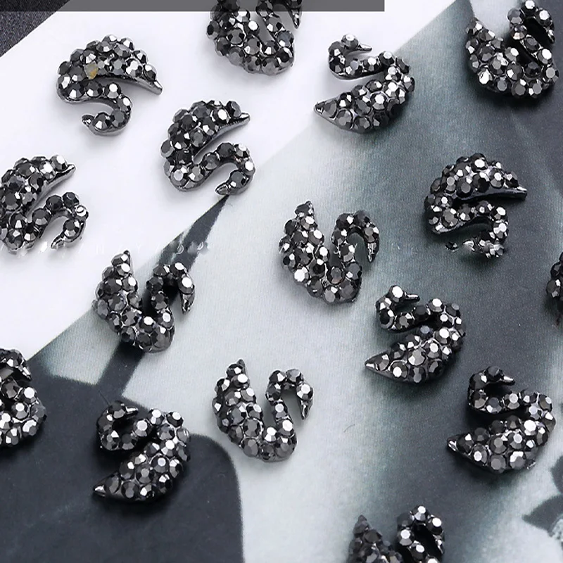 5 pieces Mineral Black Alloy Water rhinestones Jewelry New Silver Decorations Butterfly-knotted Swan Nail Drill
5 pieces Mineral Black Alloy Water rhinestones Jewelry New Silver Decorations Butterfly-knotted Swan Nail Drill