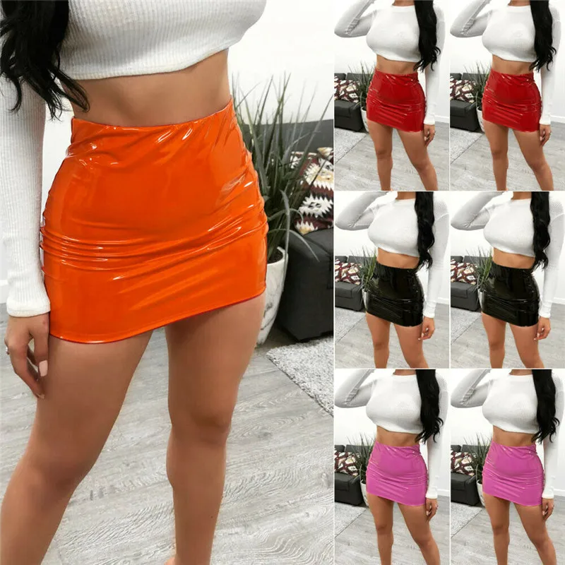 HIRIGIN Women PU Pencil Mini Skirt Stretchy Summer Bodycon Wet Look Bright Lady Leather Skirts
HIRIGIN Women PU Pencil Mini Skirt Stretchy Summer Bodycon Wet Look Bright Lady Leather Skirts