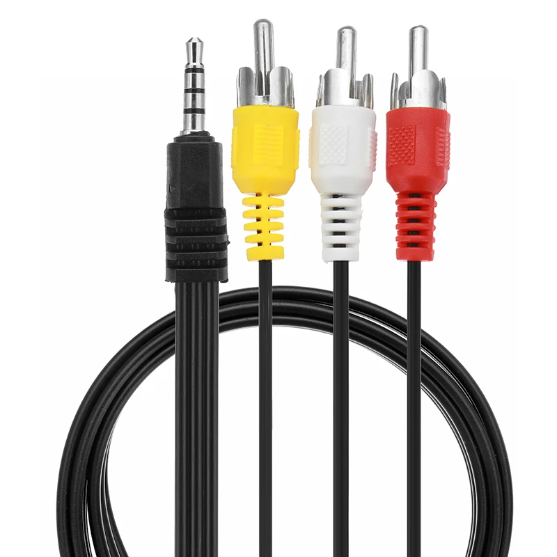 LEORY 3.5mm Jack Plug to 3 RCA Adapter Cable Audio Video Cable DV MP4 Convertor Multimedia Audio Cable Wire
LEORY 3.5mm Jack Plug to 3 RCA Adapter Cable Audio Video Cable DV MP4 Convertor Multimedia Audio Cable Wire
