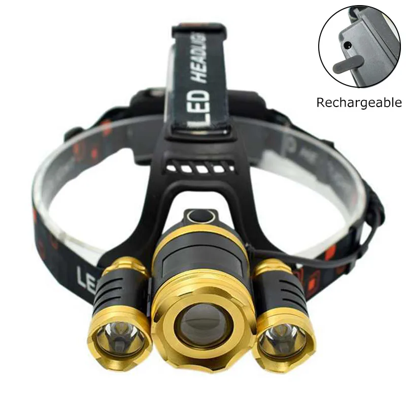3 XM L T6 LED Headlamp Frontal Flashlight 10000 Lumens Headlight Zoom 4 Modes Head Lamp Torch Rechargeable Bike Light by 18650
3 XM L T6 LED Headlamp Frontal Flashlight 10000 Lumens Headlight Zoom 4 Modes Head Lamp Torch Rechargeable Bike Light by 18650
