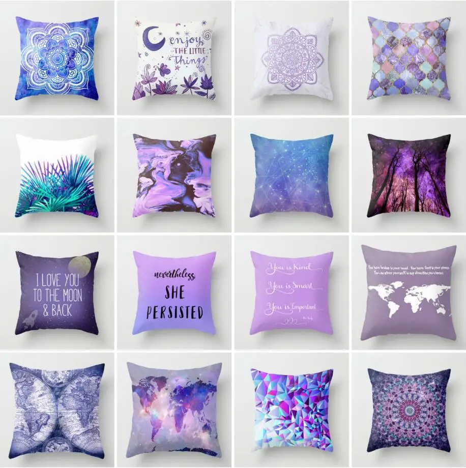 HGLEGYW 18'' purple pillow case sofa waist throw cushion cover Home Decor Polyester
HGLEGYW 18'' purple pillow case sofa waist throw cushion cover Home Decor Polyester