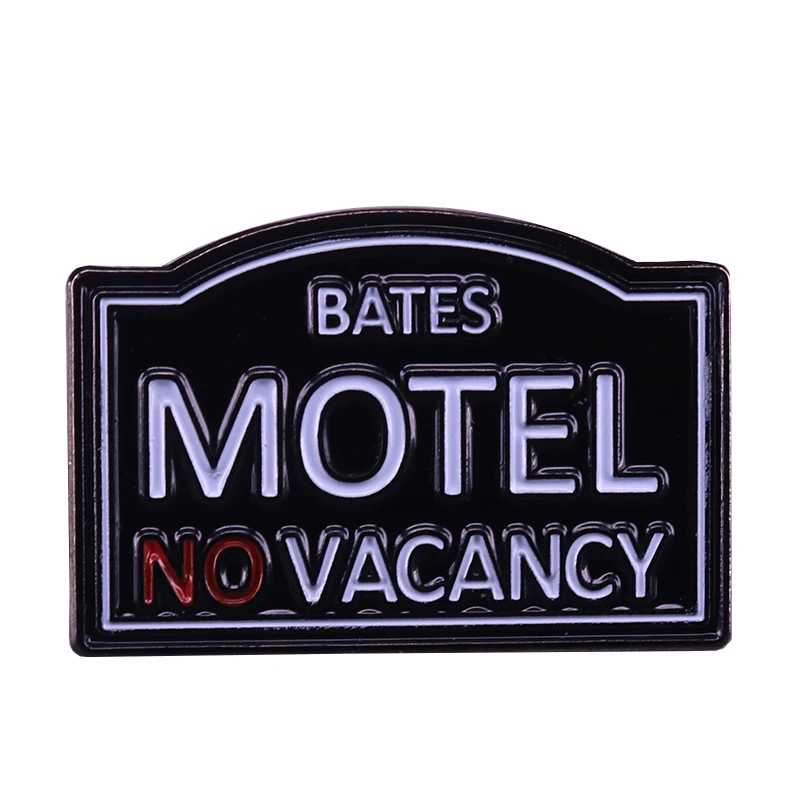 Bates motel no vacancy brooch horror movie Psycho inspired pin serial killer movie fans art collection
Bates motel no vacancy brooch horror movie Psycho inspired pin serial killer movie fans art collection