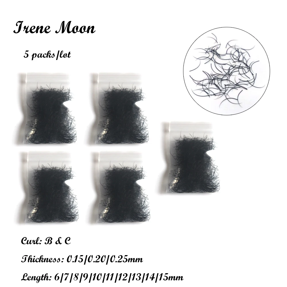 5 packs B&C Curl Individual False Eyelashes 0.15/0.20/0.25mm & 6-15mm(Length) Imitation Mink Eyelashes Extension Makeup