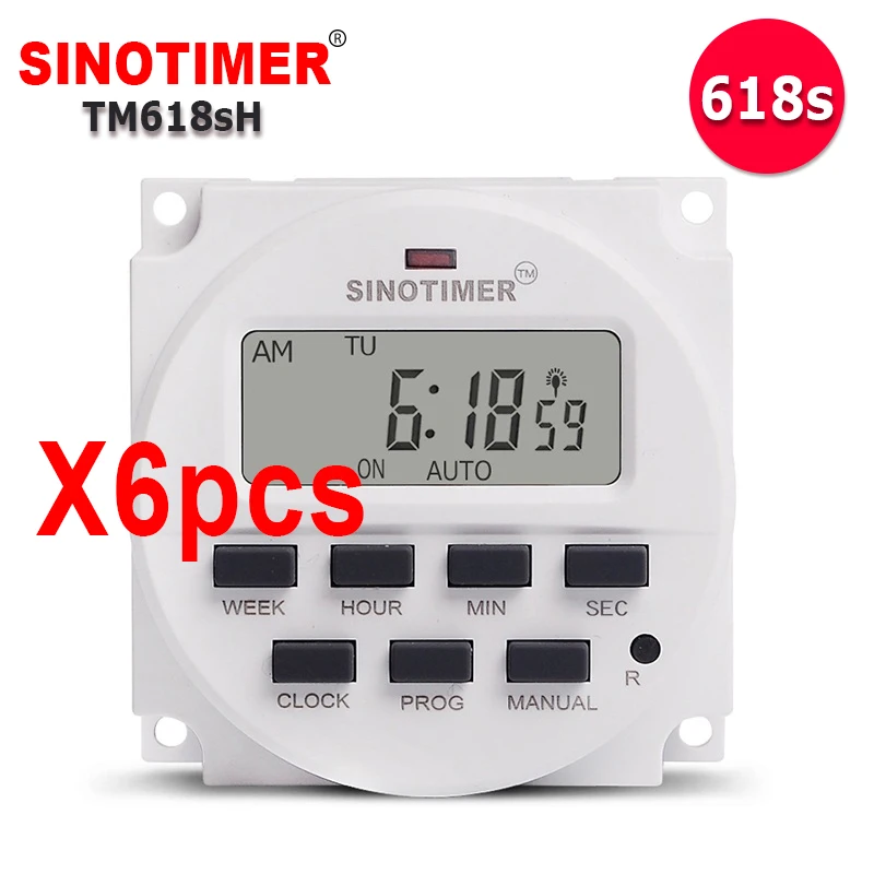 1 Second Interval Wholesales 6PCS/Lot TM618s 7 Days Programmable 24 hours Digital Timer Switch
1 Second Interval Wholesales 6PCS/Lot TM618s 7 Days Programmable 24 hours Digital Timer Switch