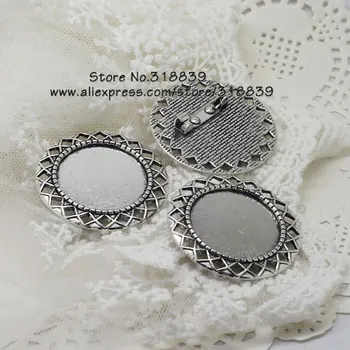 Antique Silver Metal Zinc Alloy Trendy Brooch Round Cabochon Settings Jewelry accessories wholesale 10pcs 25mm 7555
Antique Silver Metal Zinc Alloy Trendy Brooch Round Cabochon Settings Jewelry accessories wholesale 10pcs 25mm 7555