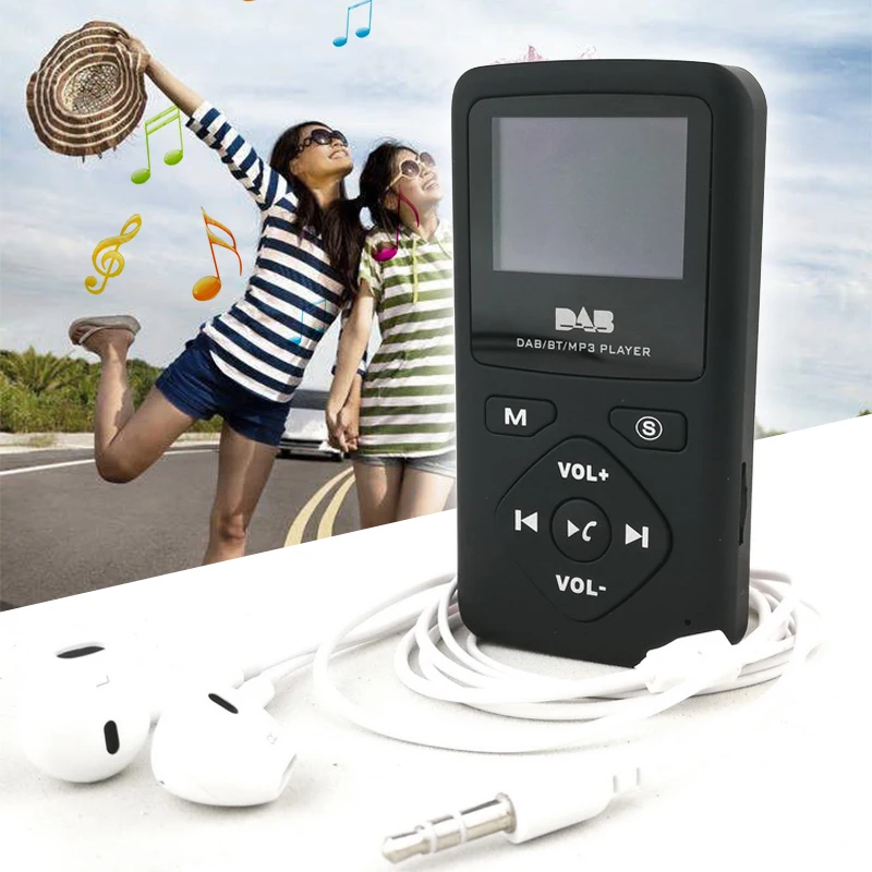 Mayitr Portable DAB-P7 Radio Pocket DAB FM Digital Radio With Bluetooth & MP3 + Headset + USB Cable Unit