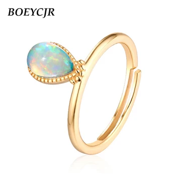 BOEYCJR S925 Silver Trendy Waterdrop Opal Garnet Fine Jewelry Adjustable Gemstone Rings for Women Engagement Gift anillo anneau
BOEYCJR S925 Silver Trendy Waterdrop Opal Garnet Fine Jewelry Adjustable Gemstone Rings for Women Engagement Gift anillo anneau