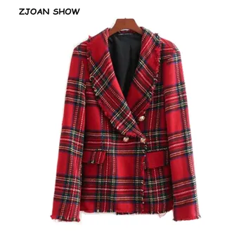 Retro Gingham Check Plaid Tassel Blazer 2018 Vintage Women Pockets Fringed Basic Coat Soft Woolen Women Slim Coat Outerwear Tops
Retro Gingham Check Plaid Tassel Blazer 2018 Vintage Women Pockets Fringed Basic Coat Soft Woolen Women Slim Coat Outerwear Tops
