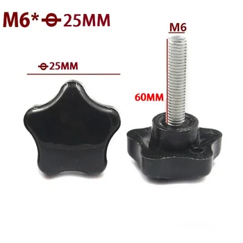 20pcs/LOT M6X60 Male Thread Bakelite Lathe 5 Star Shaped Head Diameter 25mm Star Knob Grips Clamping Screw Knob M6xD25X60
20pcs/LOT M6X60 Male Thread Bakelite Lathe 5 Star Shaped Head Diameter 25mm Star Knob Grips Clamping Screw Knob M6xD25X60