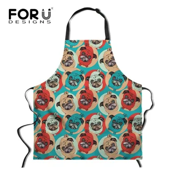 FORUDESIGNS Colorful Puppy PuG Cooking Apron for Women Cute Female Ladies Baking Bib Chef Apron Sleeveless Kitchen Aprons
FORUDESIGNS Colorful Puppy PuG Cooking Apron for Women Cute Female Ladies Baking Bib Chef Apron Sleeveless Kitchen Aprons