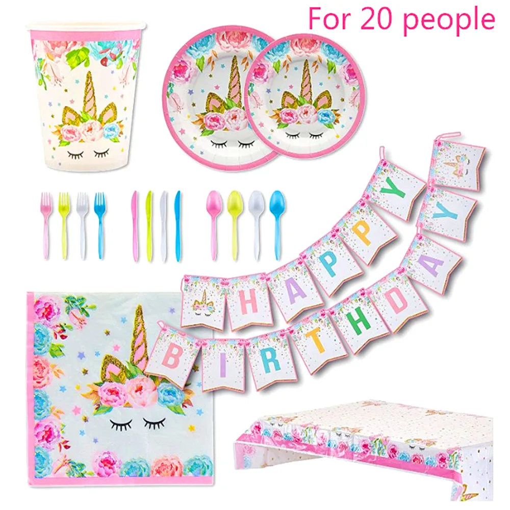 20 person Unicorn Party Decor Girls happy Birthday kids Unicorn Tableware Paper Napkins Plate Table Cloth Happy Birthday Gift
20 person Unicorn Party Decor Girls happy Birthday kids Unicorn Tableware Paper Napkins Plate Table Cloth Happy Birthday Gift