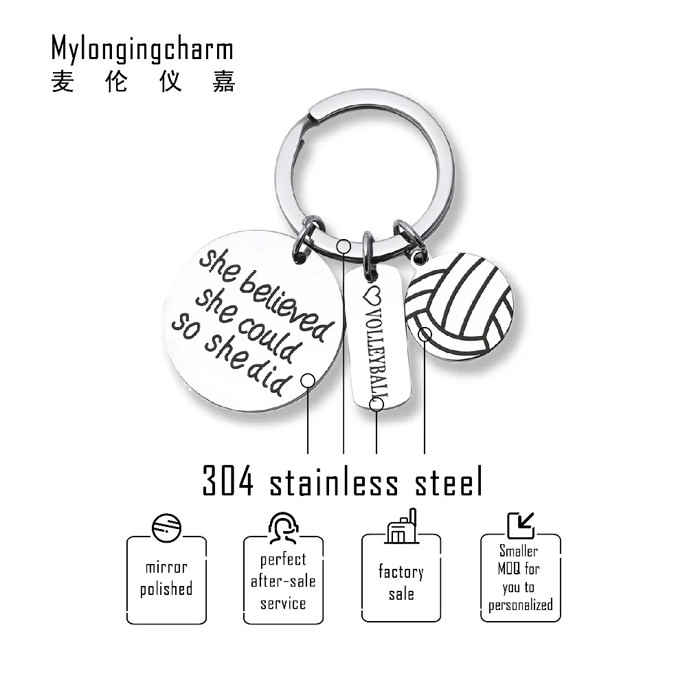 MYLONGINGCHARM Inspirational Key Chain-She believed she could so she did-Stainless Steel Keychain Words engraving Keychain G3180
MYLONGINGCHARM Inspirational Key Chain-She believed she could so she did-Stainless Steel Keychain Words engraving Keychain G3180