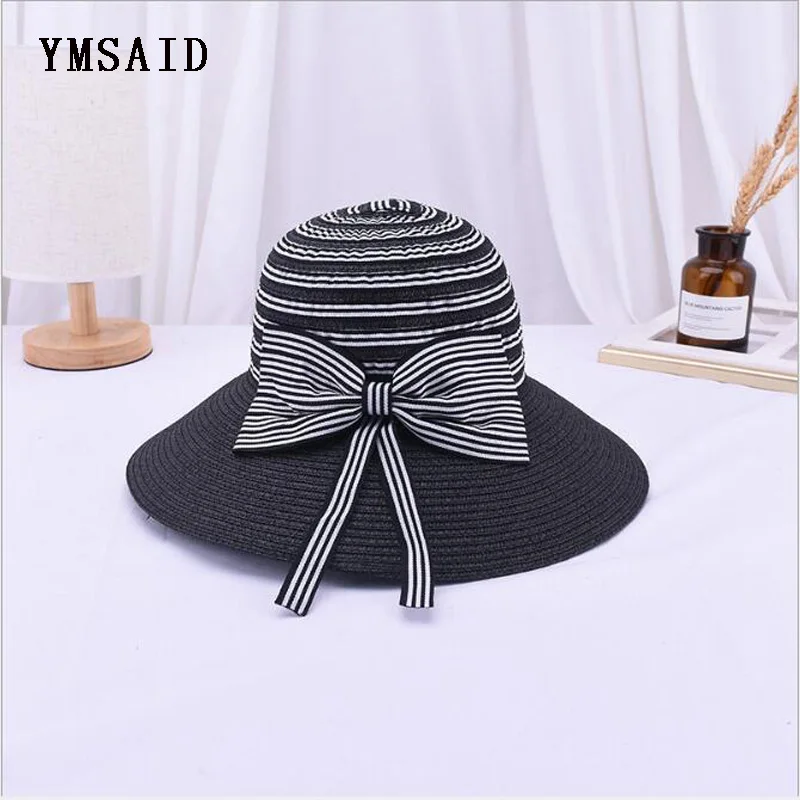 Ymsaid 2019 New Fashion Straw stripe Patchwork Summer Hat Women Beach Sun Hats Bow Wide Brim Caps Ladies Headwear
Ymsaid 2019 New Fashion Straw stripe Patchwork Summer Hat Women Beach Sun Hats Bow Wide Brim Caps Ladies Headwear