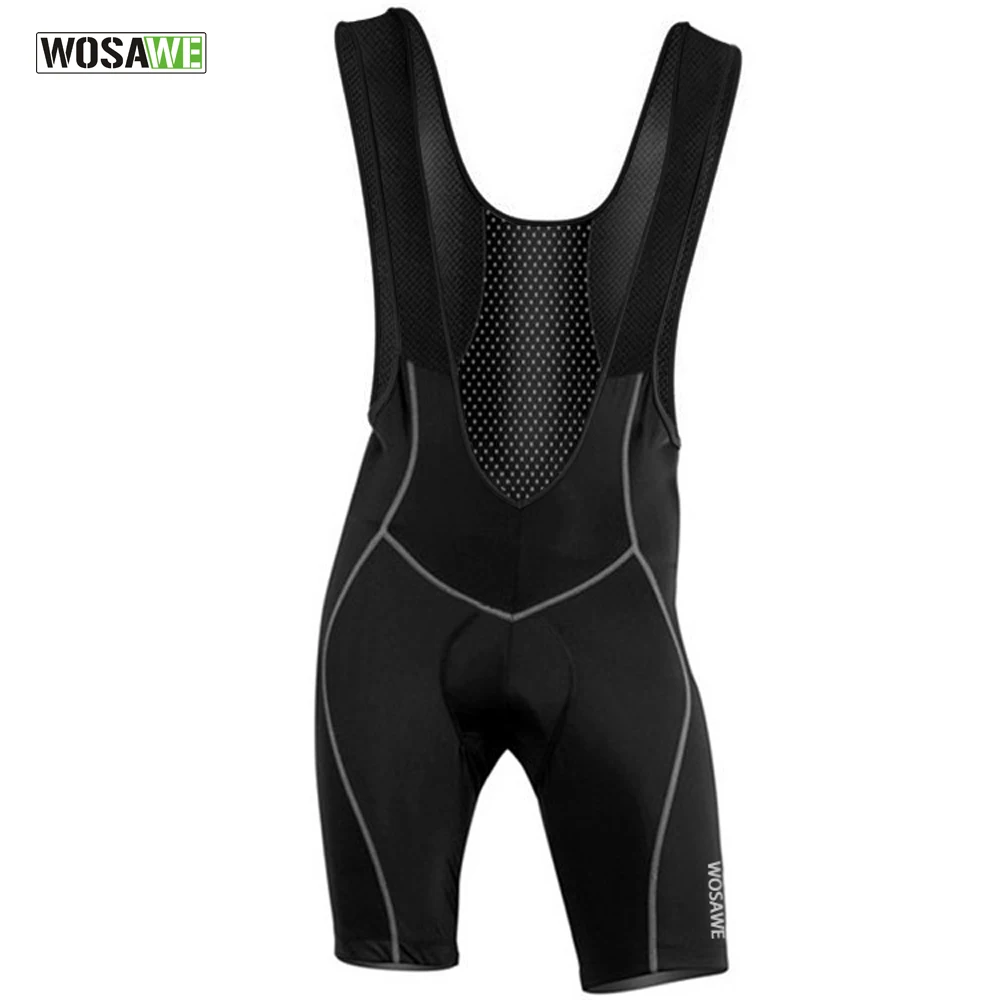 WOSAWE Men's Cycling Bib Shorts Pants Bicycle Bike Vest Clothes Cycle Wear Clothing Sponge Cushion Pad Braces Tights | Спорт и
