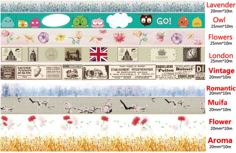 1 pc/Lot Japanese Washi Tape Lovely Kawaii Lavender Owl London Flowers Cartoon Adhesive Tape 25mm*10m Scrapbooking Stickers Tape
1 pc/Lot Japanese Washi Tape Lovely Kawaii Lavender Owl London Flowers Cartoon Adhesive Tape 25mm*10m Scrapbooking Stickers Tape